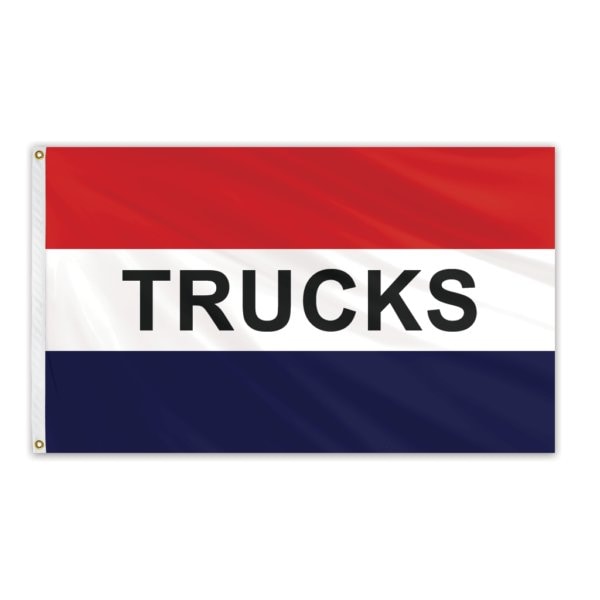 Global Flags Unlimited Trucks Red/White/Blue Message Flag 3'x5' Standard Flag 204570 - main